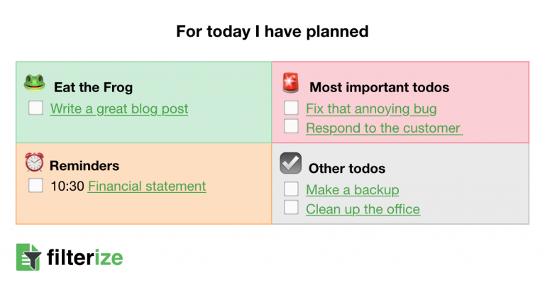 repetitive tasks in evernote